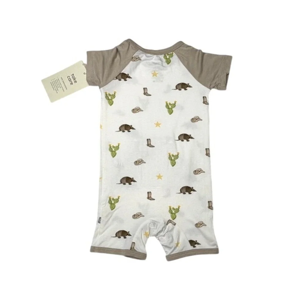 Kyte Baby Bamboo Western Cacti White Romper 18-24 Months Whimsigoth Fantasy NEW